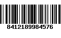 Código de Barras 8412189984576