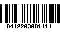 Código de Barras 8412203001111