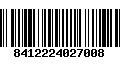 Código de Barras 8412224027008