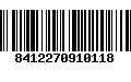 Código de Barras 8412270910118