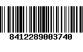 Código de Barras 8412289003740