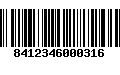 Código de Barras 8412346000316