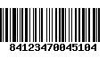 Código de Barras 84123470045104