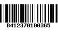 Código de Barras 8412370100365