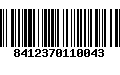 Código de Barras 8412370110043