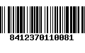 Código de Barras 8412370110081