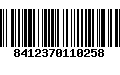 Código de Barras 8412370110258