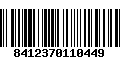 Código de Barras 8412370110449