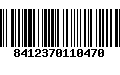 Código de Barras 8412370110470