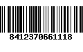 Código de Barras 8412370661118