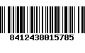 Código de Barras 8412438015785