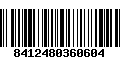 Código de Barras 8412480360604