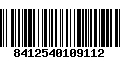 Código de Barras 8412540109112