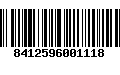 Código de Barras 8412596001118