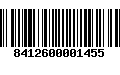 Código de Barras 8412600001455