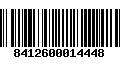 Código de Barras 8412600014448