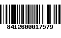 Código de Barras 8412600017579