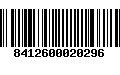 Código de Barras 8412600020296