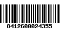 Código de Barras 8412600024355