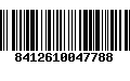 Código de Barras 8412610047788