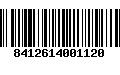 Código de Barras 8412614001120