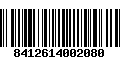 Código de Barras 8412614002080