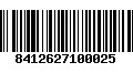 Código de Barras 8412627100025