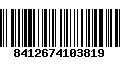 Código de Barras 8412674103819