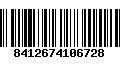 Código de Barras 8412674106728