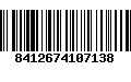 Código de Barras 8412674107138