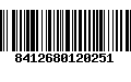 Código de Barras 8412680120251