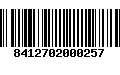 Código de Barras 8412702000257