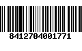 Código de Barras 8412704001771