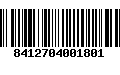 Código de Barras 8412704001801