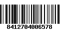 Código de Barras 8412704006578