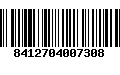 Código de Barras 8412704007308