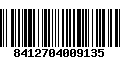 Código de Barras 8412704009135