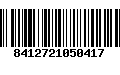 Código de Barras 8412721050417