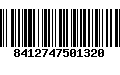 Código de Barras 8412747501320