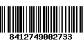 Código de Barras 8412749002733