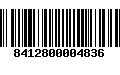 Código de Barras 8412800004836