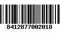 Código de Barras 8412877002018