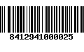 Código de Barras 8412941000025