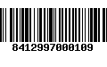 Código de Barras 8412997000109