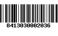 Código de Barras 8413030002036