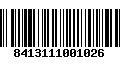 Código de Barras 8413111001026