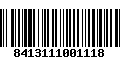 Código de Barras 8413111001118