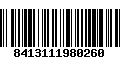 Código de Barras 8413111980260