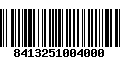 Código de Barras 8413251004000