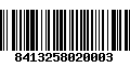 Código de Barras 8413258020003